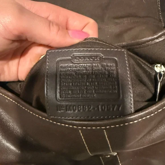 Coach Dark Brown Leather Hobo Shoulder Bag - Picture 5 of 5